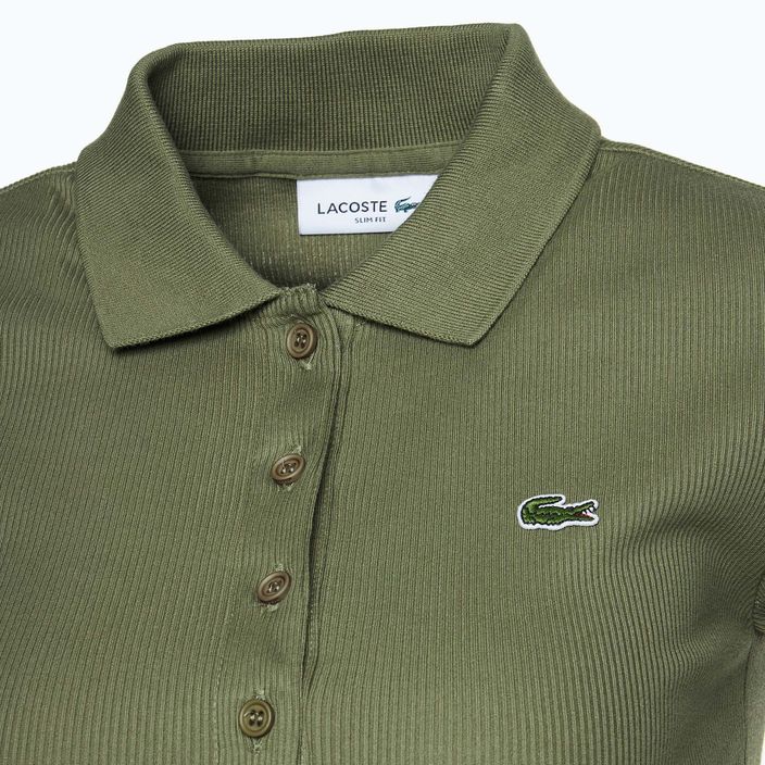 Dámske polo tričko Lacoste DF5377 khaki 3