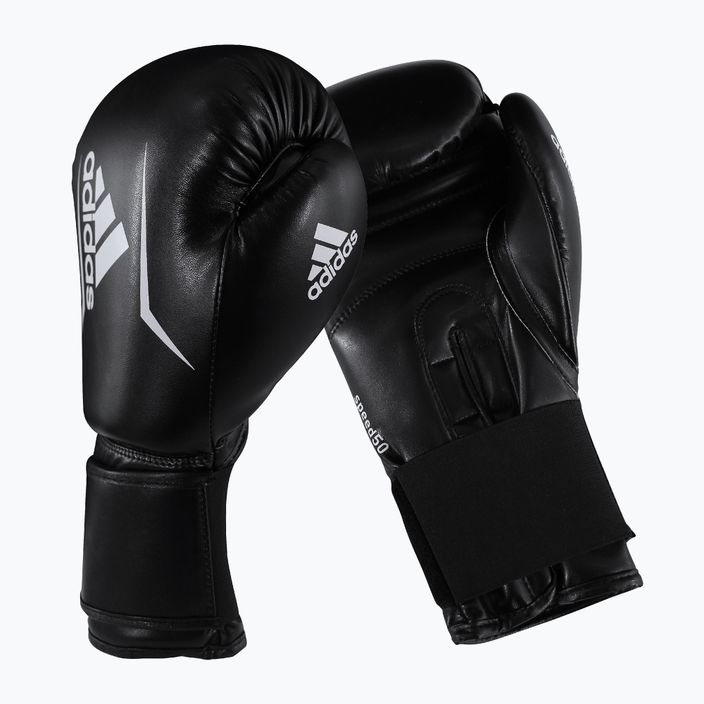 adidas Detský boxerský set pre mládež vak + rukavice čiernobiely ADIBPKIT1-91 3