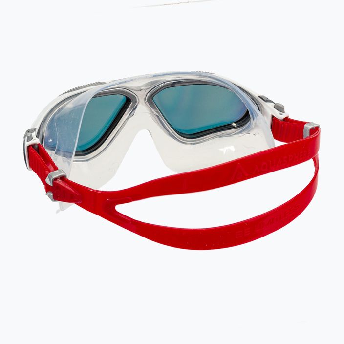 Titánová plavecká maska Aquasphere Vista biela/strieborná/zrkadlovo červená MS5050915LMR 4