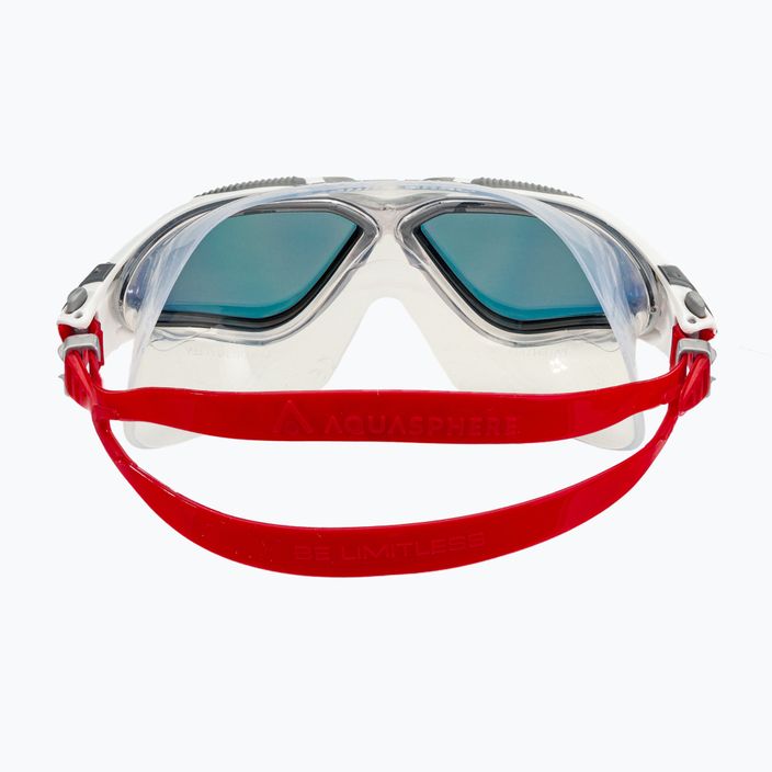 Titánová plavecká maska Aquasphere Vista biela/strieborná/zrkadlovo červená MS5050915LMR 5