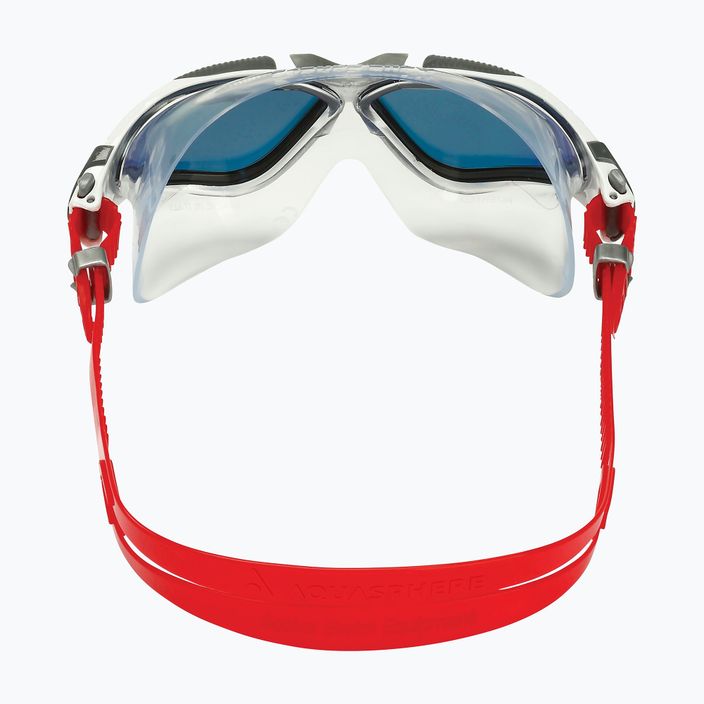 Titánová plavecká maska Aquasphere Vista biela/strieborná/zrkadlovo červená MS5050915LMR 9