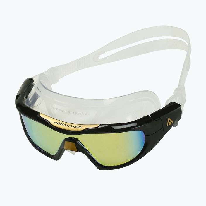 Plavecká maska Aquasphere Vista Pro transparentná/zlatá, titánová/zrkadlovo zlatá MS5040101LMG