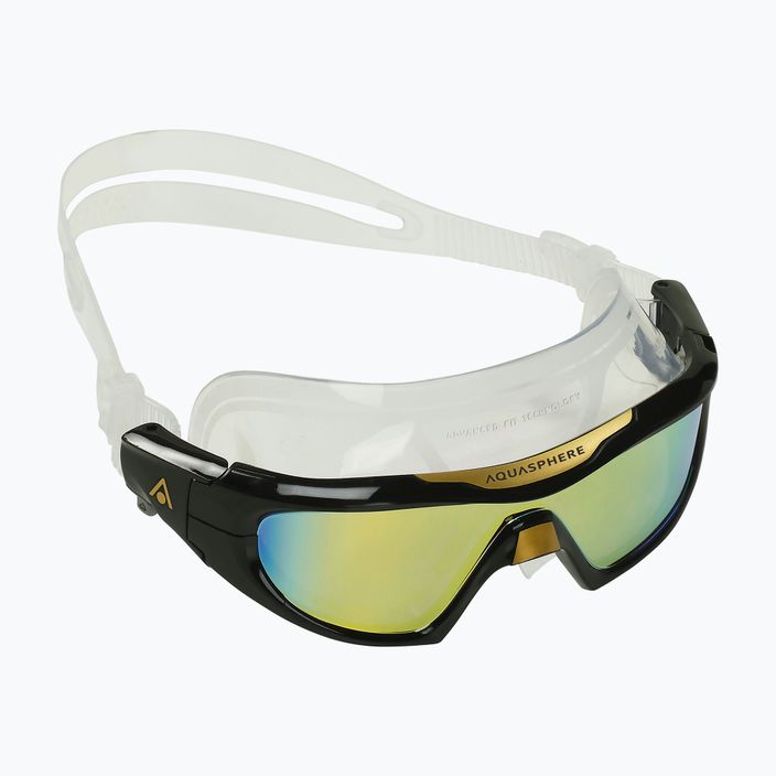 Plavecká maska Aquasphere Vista Pro transparentná/zlatá, titánová/zrkadlovo zlatá MS5040101LMG 3