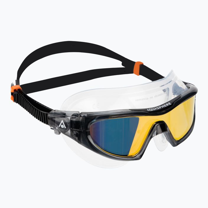 Plavecká maska Aquasphere Vista Pro tmavo šedá/čierna/zrkadlovo oranžová titanová MS5041201LMO