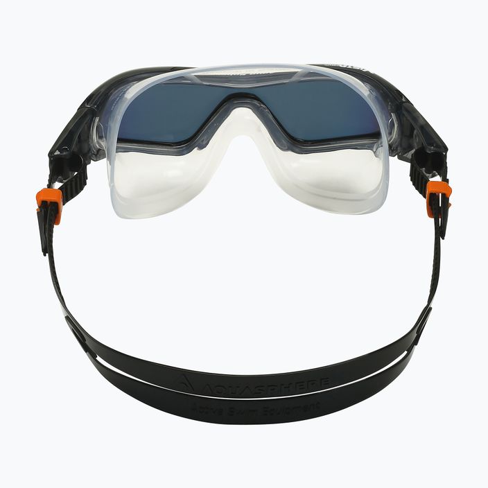 Plavecká maska Aquasphere Vista Pro tmavo šedá/čierna/zrkadlovo oranžová titanová MS5041201LMO 9