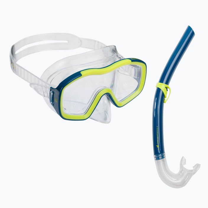 Potápačská súprava Aqualung Raccon maska + šnorchel modrá/žltá SC4000007
