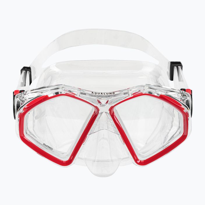 Potápačská maska Aqualung Hawkeye transparentná/červená MS5570006 2