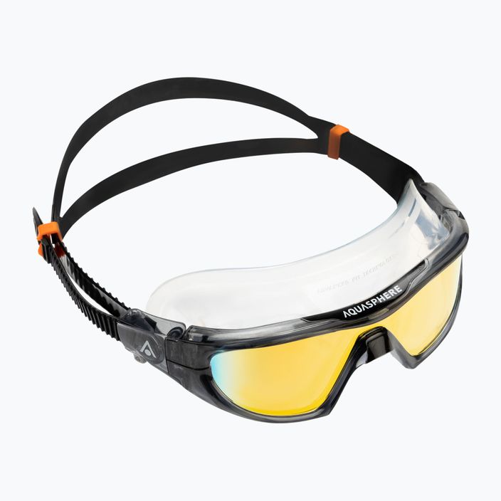 Plavecká maska Aquasphere Vista Pro tmavo šedá/čierna/zrkadlovo oranžová titanová MS5591201LMO