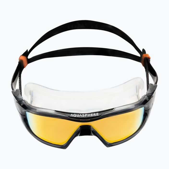Plavecká maska Aquasphere Vista Pro tmavo šedá/čierna/zrkadlovo oranžová titanová MS5591201LMO 2