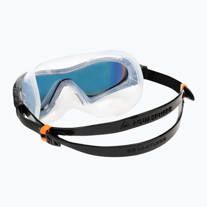 Plavecká maska Aquasphere Vista Pro tmavo šedá/čierna/zrkadlovo oranžová titanová MS5591201LMO 4