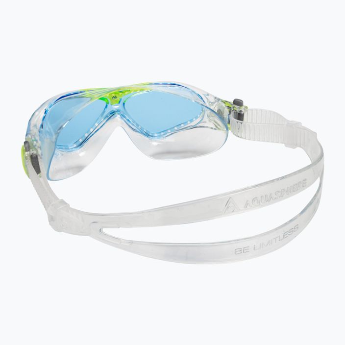 Detská plavecká maska Aquasphere Vista transparentná/jasne zelená/modrá MS5630031LB 4