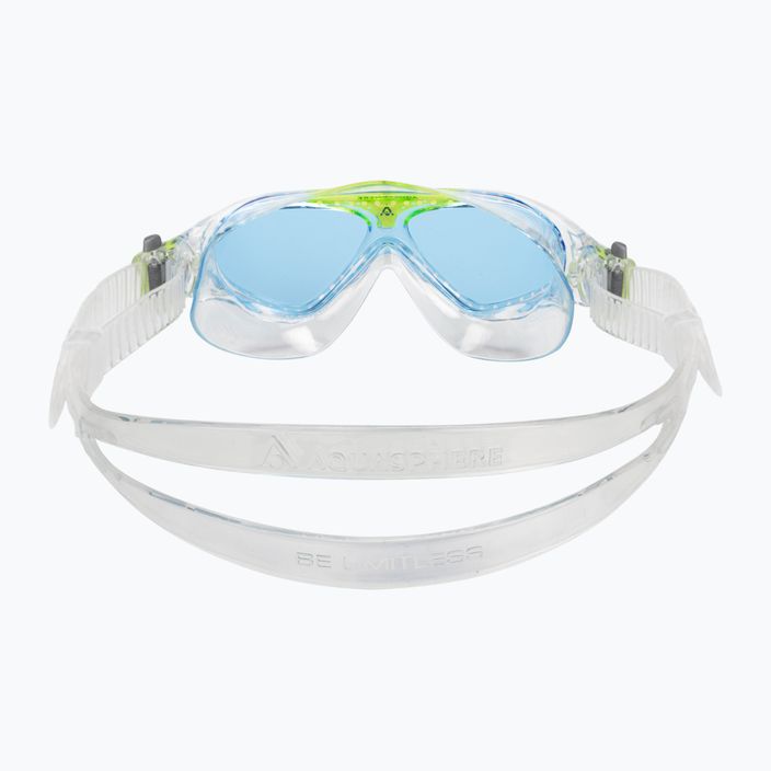 Detská plavecká maska Aquasphere Vista transparentná/jasne zelená/modrá MS5630031LB 5