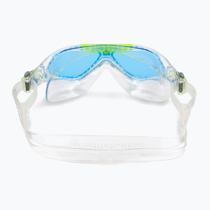Detská plavecká maska Aquasphere Vista transparentná/jasne zelená/modrá MS5630031LB 8