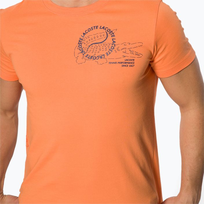 Lacoste Turtle Neck pánske tenisové tričko oranžové TH0964 4