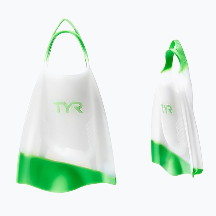 Plavecké plutvy TYR Hydroblade bielo-zelené LFHYD 5