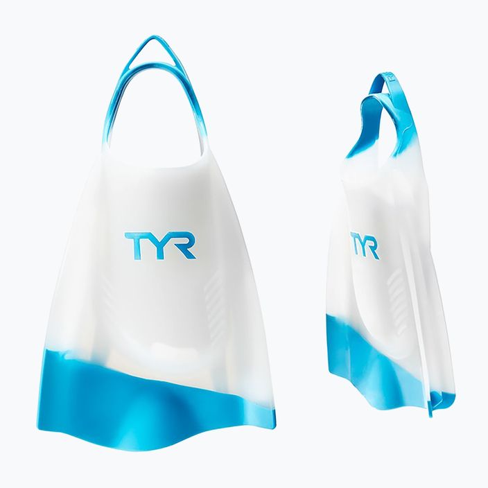 Plavecké plutvy TYR Hydroblade bielo-modré LFHYD 5