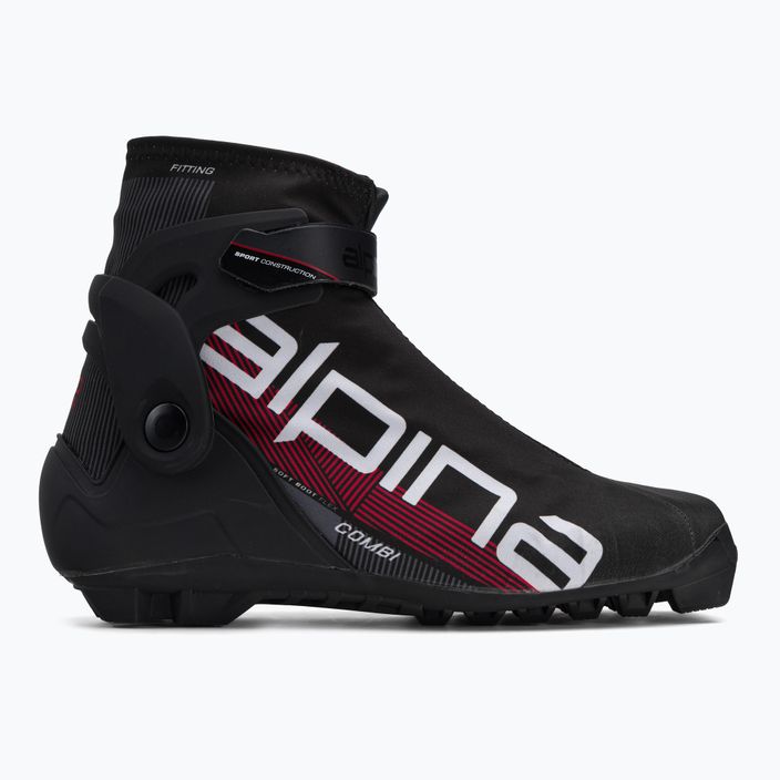 Pánske topánky na bežecké lyžovanie Alpina N Combi black/white/red 2