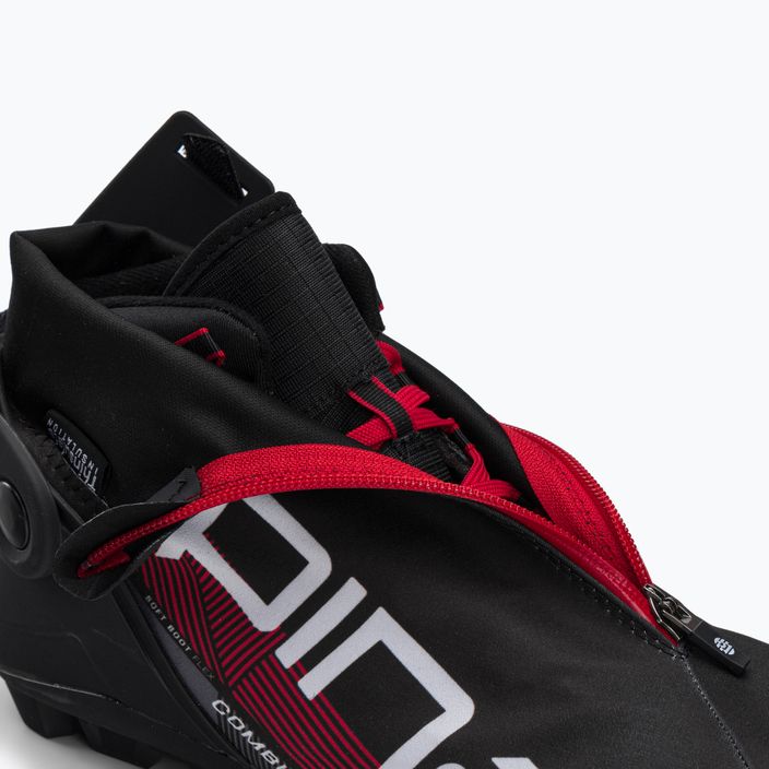 Pánske topánky na bežecké lyžovanie Alpina N Combi black/white/red 11