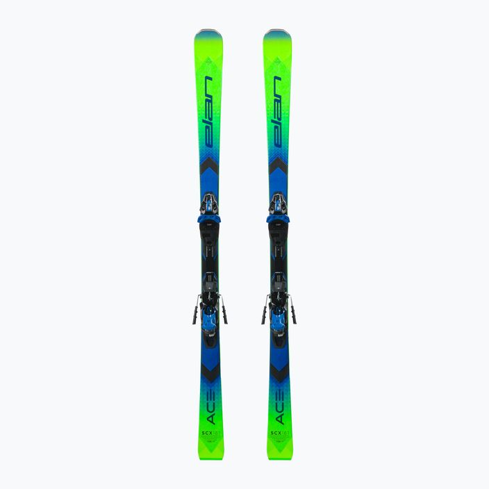 Zjazdové lyže Elan Ace SCX Fusion + EMX 12 green-blue AAJHRC21