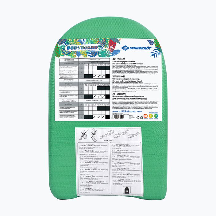 Schildkröt Bodyboard plavecká doska zeleno-modrá 970322 6