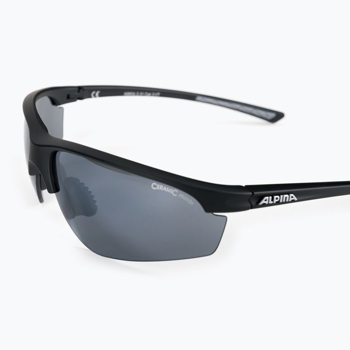 Cyklistické okuliare Alpina Tri-Effect 2.1 black matte/black mirror/clear/orange mirr 5