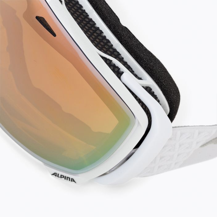 Lyžiarske okuliare Alpina Estetica Q-Lite pearlwhite gloss/mandarin sph 5