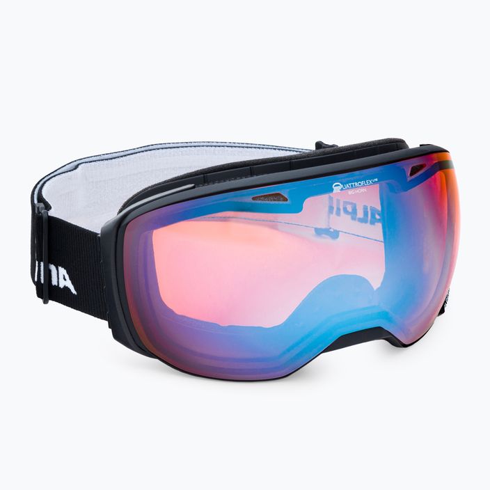 Lyžiarske okuliare Alpina Big Horn QV-Lite black matt/blue sph