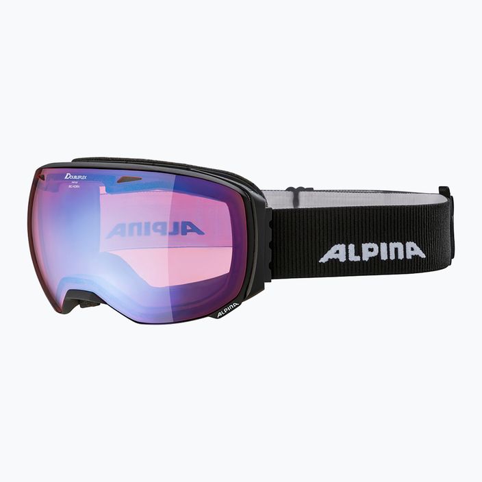 Lyžiarske okuliare Alpina Big Horn QV-Lite black matt/blue sph 7