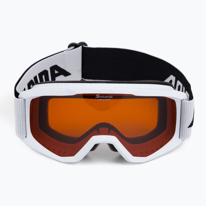 Detské lyžiarske okuliare Alpina Piney white matt/orange 2