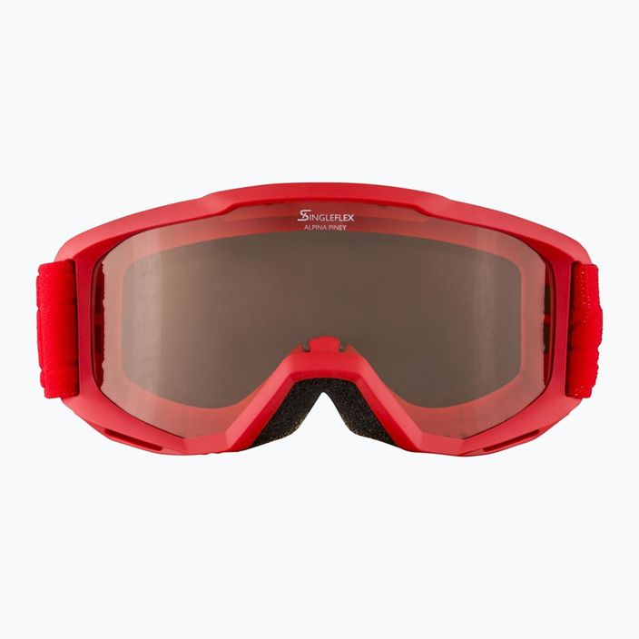 Detské lyžiarske okuliare Alpina Piney red matt/orange 7