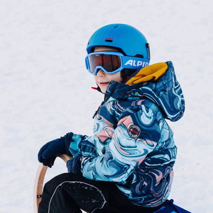 Detské lyžiarske okuliare Alpina Piney blue matt/orange 6