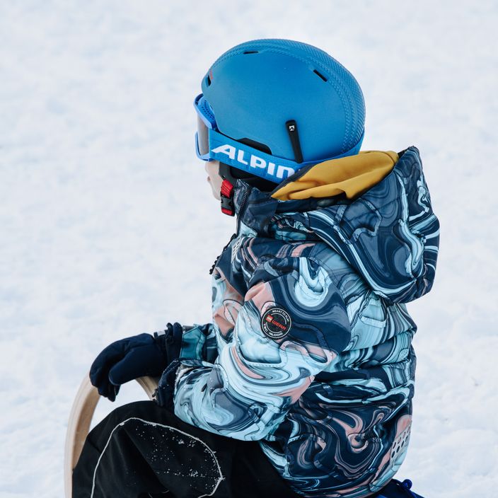 Detské lyžiarske okuliare Alpina Piney blue matt/orange 7
