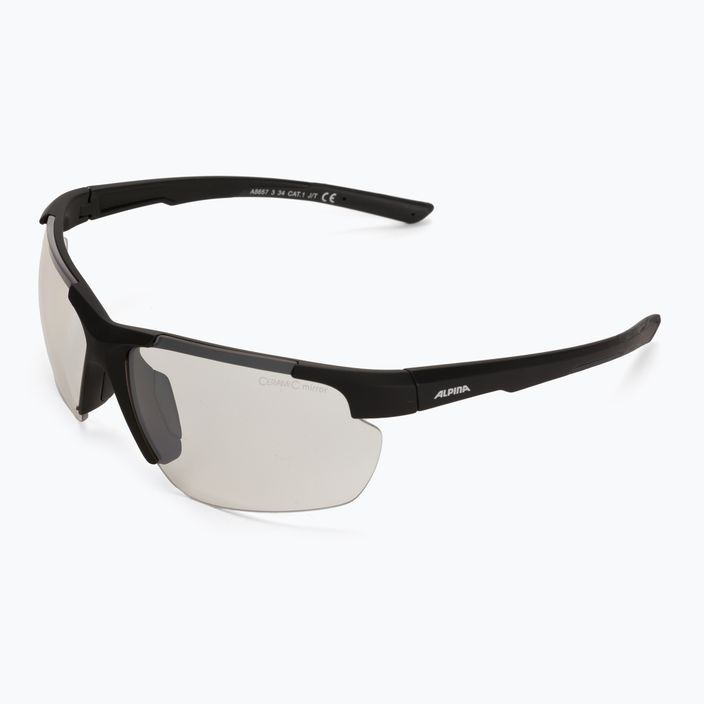 Cyklistické okuliare Alpina Defey HR black matt/clear mirror 5