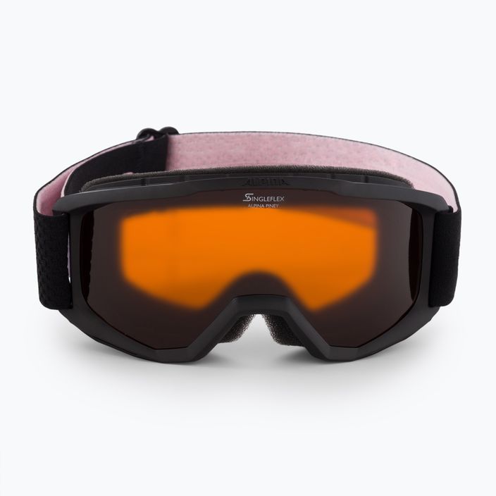 Detské lyžiarske okuliare Alpina Piney black/rose matt/orange 2