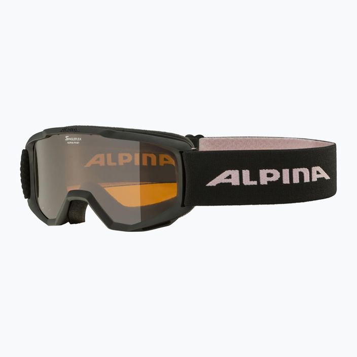 Detské lyžiarske okuliare Alpina Piney black/rose matt/orange 6