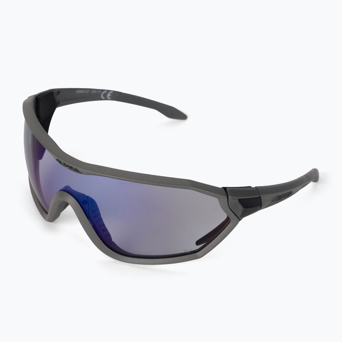 Cyklistické okuliare Alpina S-Way VM moon-grey matt/blue mirror 5