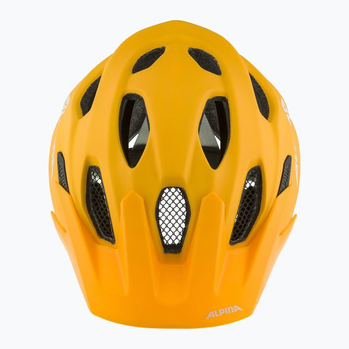Detská cyklistická prilba Alpina Carapax spálená žltá matná 6