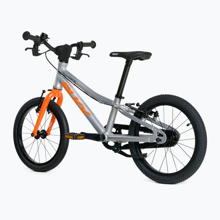 PUKY LS Pro 16 strieborno-oranžový bicykel 442 3