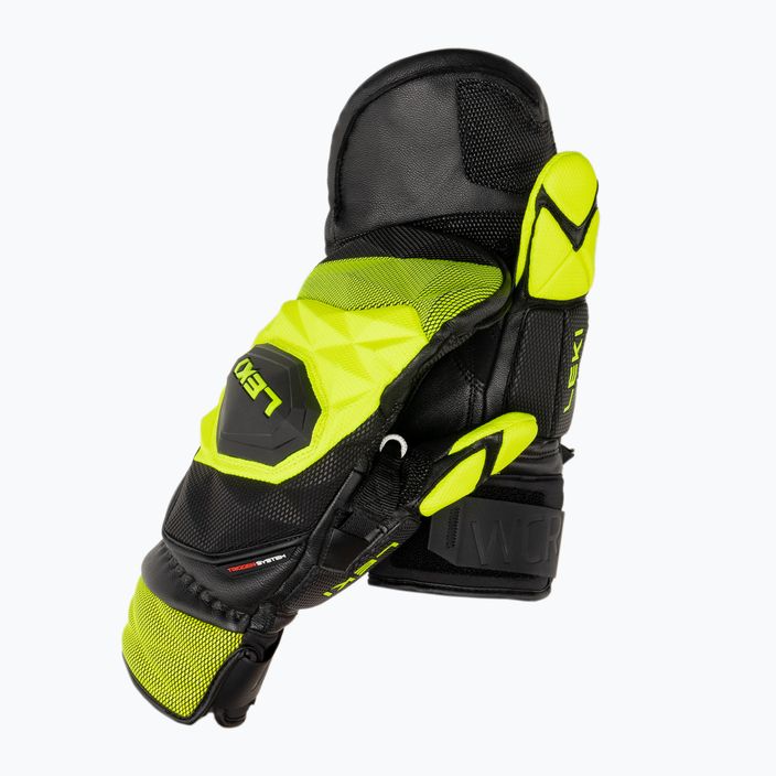 Pánske lyžiarske rukavice LEKI WCR Venom SL 3D Mitt black ice/lemon