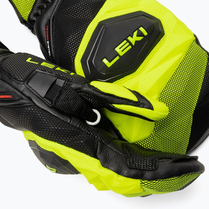 Pánske lyžiarske rukavice LEKI WCR Venom SL 3D Mitt black ice/lemon 4