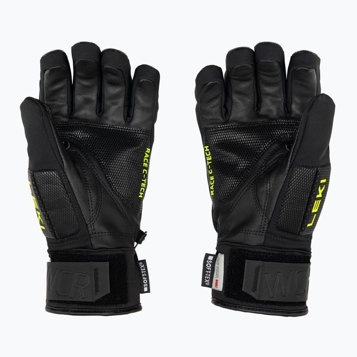 Pánske lyžiarske rukavice LEKI WCR C-Tech 3D black ice/lemon 2
