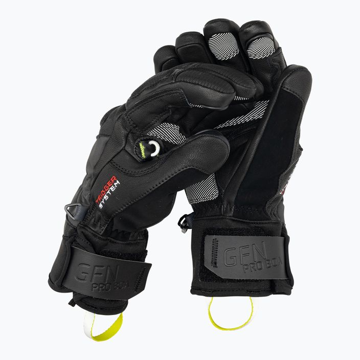 LEKI Griffin Tune 3D Boa pánske lyžiarske rukavice black/graphite/ice lemon
