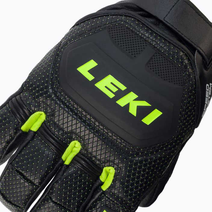 Pánske lyžiarske rukavice LEKI Worldcup Race Flex S Speed System čierno-zelené 649802301080 5