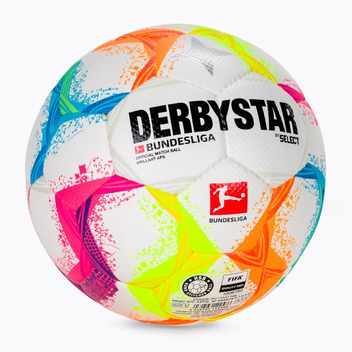 Derbystar Bundesliga Brillant APS v22 bielo-farebná futbalová lopta DE22586 2