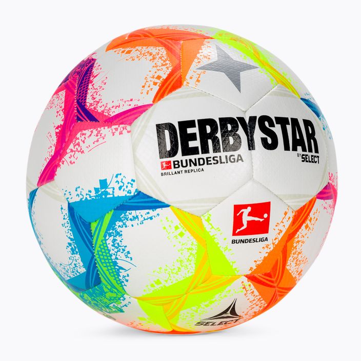 Derbystar Bundesliga Brillant Replika futbalové v22 biela a farba 2