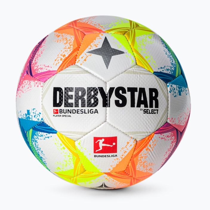 Derbystar Player Special V22 biela a farebná futbalová lopta 3995800052