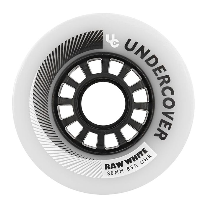 Kolieska na kolieskové korčule UNDERCOVER WHEELS Raw 80 mm/85A  4 ks biele. 2