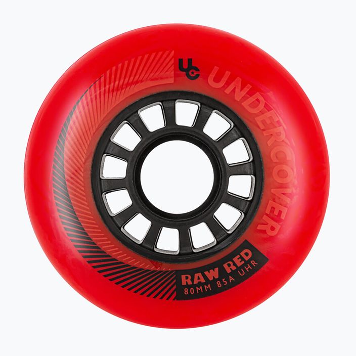Kolieska na kolieskové korčule UNDERCOVER WHEELS Raw 80 mm/85A 4 ks červené