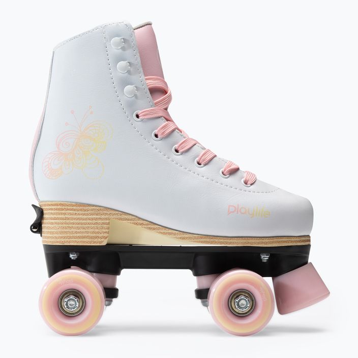 Detské kolieskové korčule Playlife Classic adj. bielo-ružové 880329 2