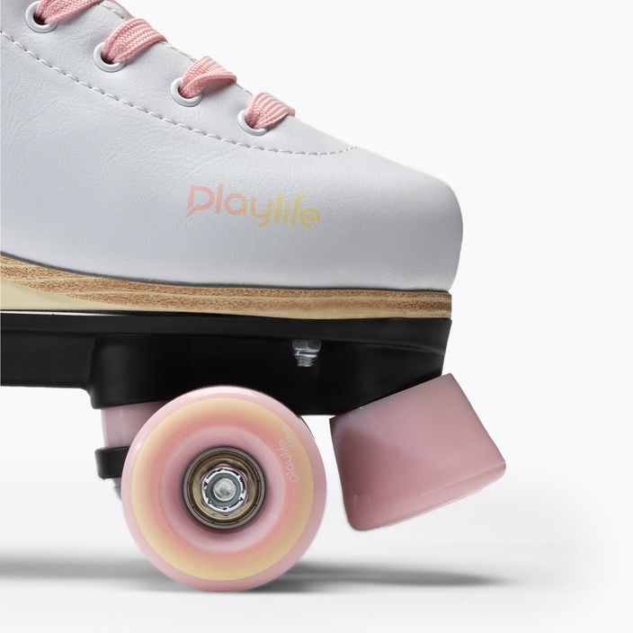 Detské kolieskové korčule Playlife Classic adj. bielo-ružové 880329 7